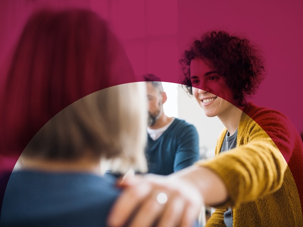 Friendly woman carries out risk assessment in the company